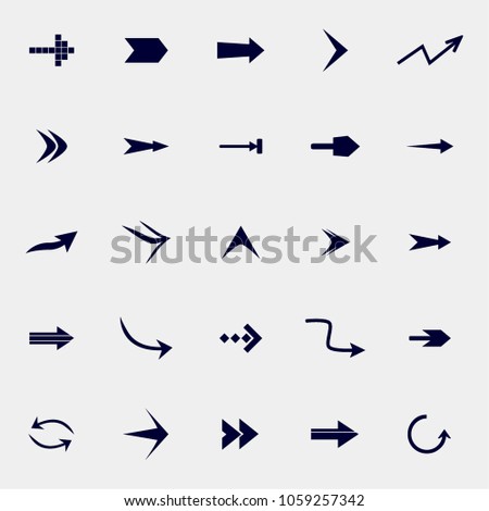 arrow icons set, direction, repeat icons