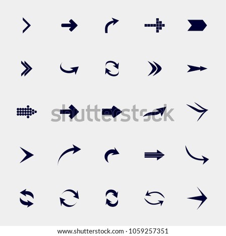 arrow icons set, direction, repeat icons