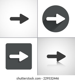 Arrow icons. Set elements for design. Vector illustration.