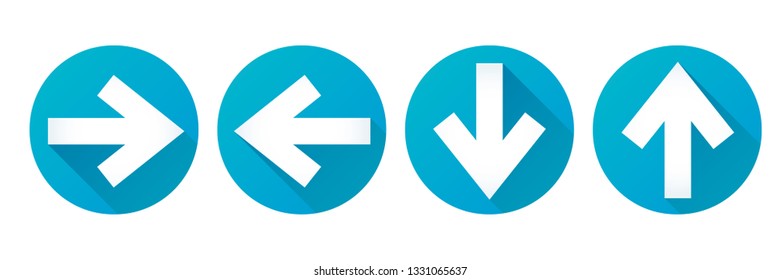 Arrow icons set. Flat design - Vector