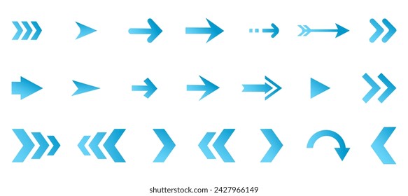 Arrow Icons Set. Arrow icon. Arrow vector collection. Arrow. Cursor. Modern simple arrows. Vector illustration