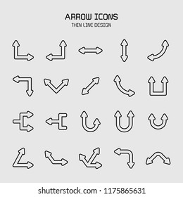 arrow icons set illustration