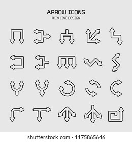 arrow icons set illustration