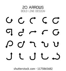 arrow icons set illustration