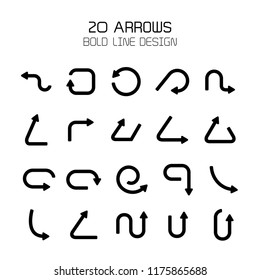 arrow icons set illustration