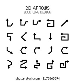 arrow icons set illustration