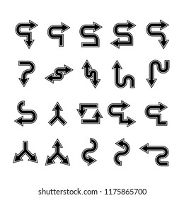 arrow icons set illustration