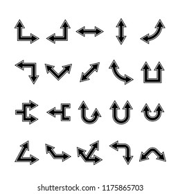 arrow icons set illustration