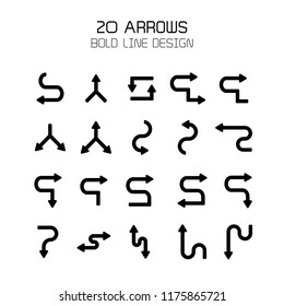 arrow icons set illustration