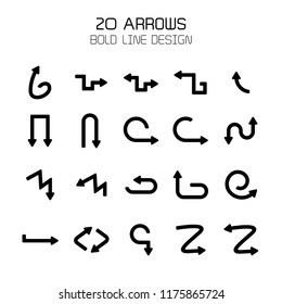 arrow icons set illustration
