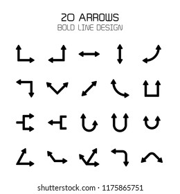 arrow icons set illustration