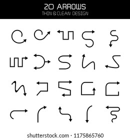 arrow icons set illustration