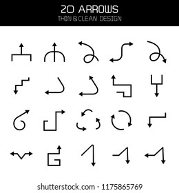 arrow icons set illustration