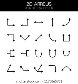 arrow icons set illustration