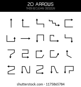 arrow icons set illustration