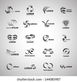 Arrow Icons Set - Isolated On Gray Background - Vector Illustration, Graphic Design Editable For Your Design. Logo Symbols 