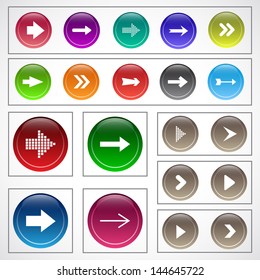 Arrow Icons Set - Isolated On White Background - Vector Illustration, Graphic Design Editable For Your Design. Logo Symbols