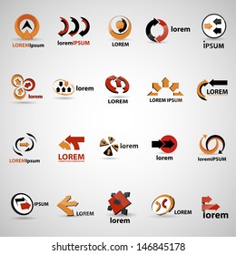 Arrow Icons Set - Isolated On Gray Background - Vector illustration Graphic Design Editable For Your Design. Business Logo