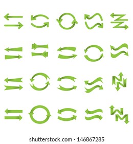 Arrow Icons Set - Isolated On White Background - Vector Illustration, Graphic Design Editable For Your Design.