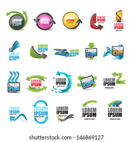 Arrow Icons Set - Isolated On White Background - Vector Illustration, Graphic Design Editable For Your Design. Arrow Logo