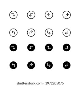 Arrow icons set. Isolated on white background.