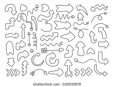 arrow icons set Isolated on white background. vector illustration.