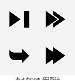iconos de flecha establecidos aislados en blanco