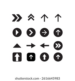 arrow icons set isolated on white background
