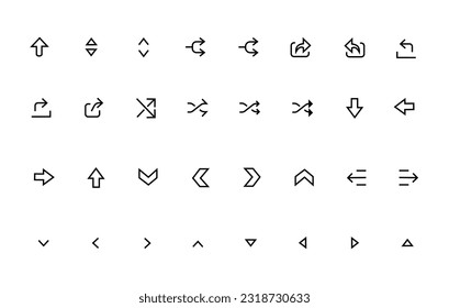 Arrow icons set. OK icon. Arrow vector collection. Ok. Cursor. Modern simple arrows.vector drawing