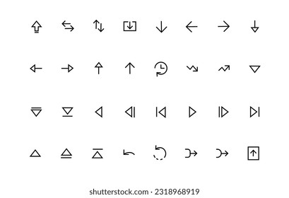 Arrow icons set. OK icon. Arrow vector collection. Ok. Cursor. Modern simple arrows.vector drawing