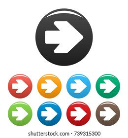 Arrow icons set. Simple illustration of arrow vector icons isolated on white background
