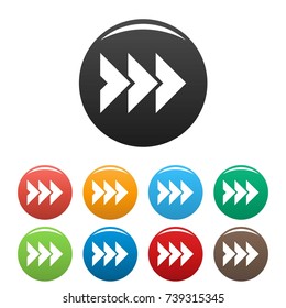 Arrow icons set. Simple illustration of arrow vector icons isolated on white background