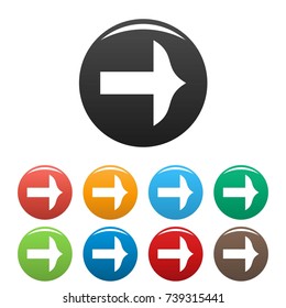 Arrow icons set. Simple illustration of arrow vector icons isolated on white background