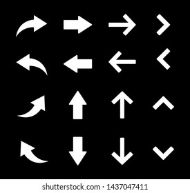 arrow icons set symbol vector. for web design