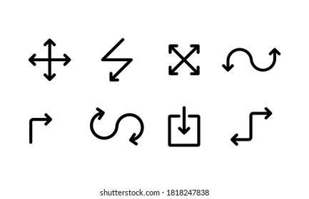Arrow icons set. Universal arrow for web pages, mobile apps. Vector. EPS 10.