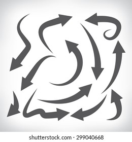 arrow icons set, vector arrows
