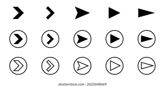 Arrow icons set. Arrow vector collection. Arrow. Cursor. Modern simple arrows - Vector illustration.	