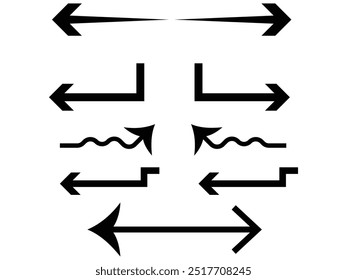 Arrow icons set vector design