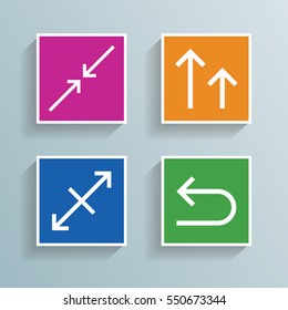 Arrow Icons Set Vector Different Versions