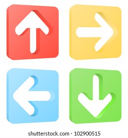Arrow icons set. Vector illustration