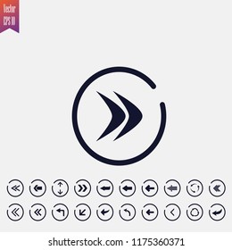 arrow icons set vector illustration