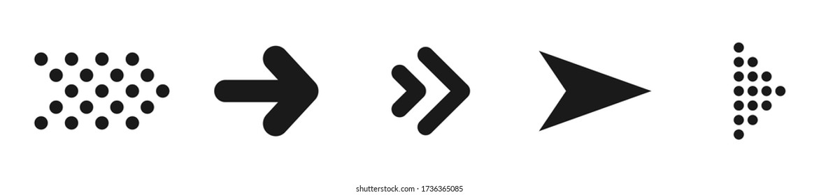 Arrow icons set  vector illustration. Arrows vector collection