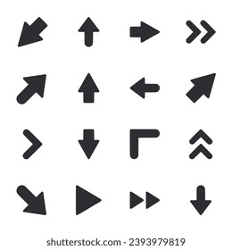 icono de flecha conjunto de ilustración vectorial