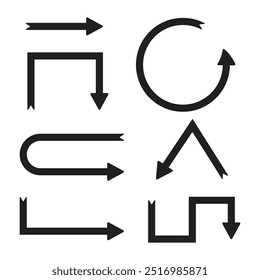 arrow icons set vector illustration