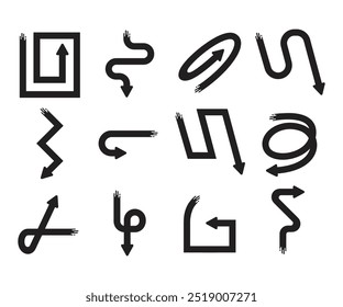 arrow icons set vector illustration