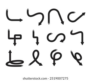 arrow icons set vector illustration