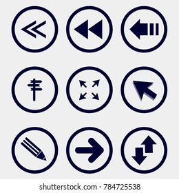 arrow icons set, vector illustration.