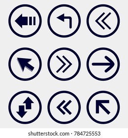 arrow icons set, vector illustration.