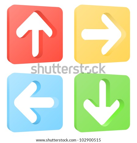 Arrow icons set. Vector illustration