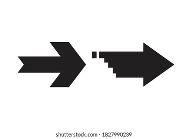 arrow icons set vector on white background